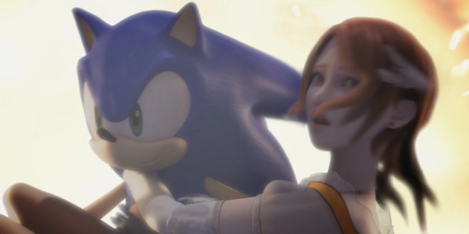 Sonic 06 Screenshot Of Sonic Saving Elise