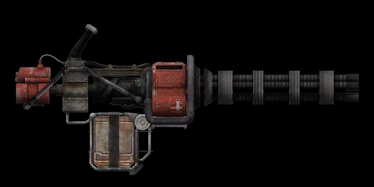 Fallout New Vegas CZ57 Avenger unique minigun.