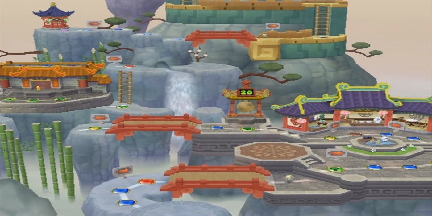 The unique linear Pagoda Peak map from Mario Party 7