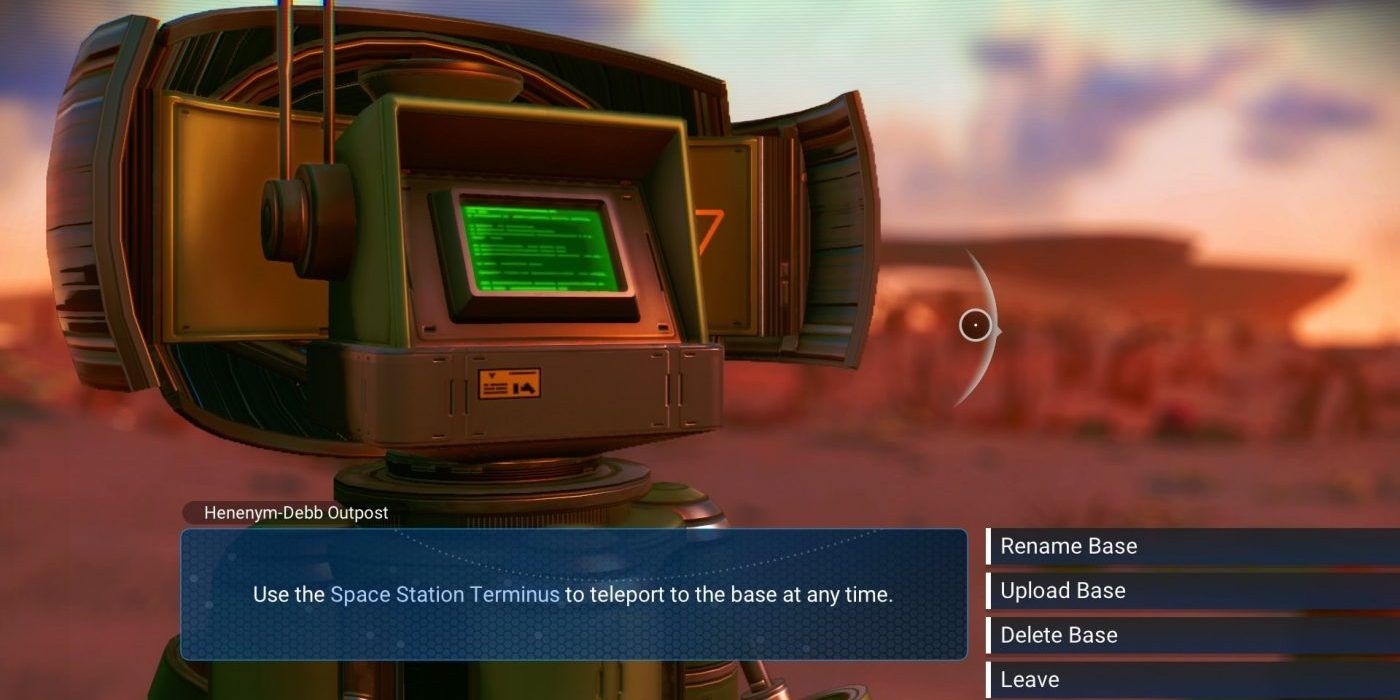 Base computer menu