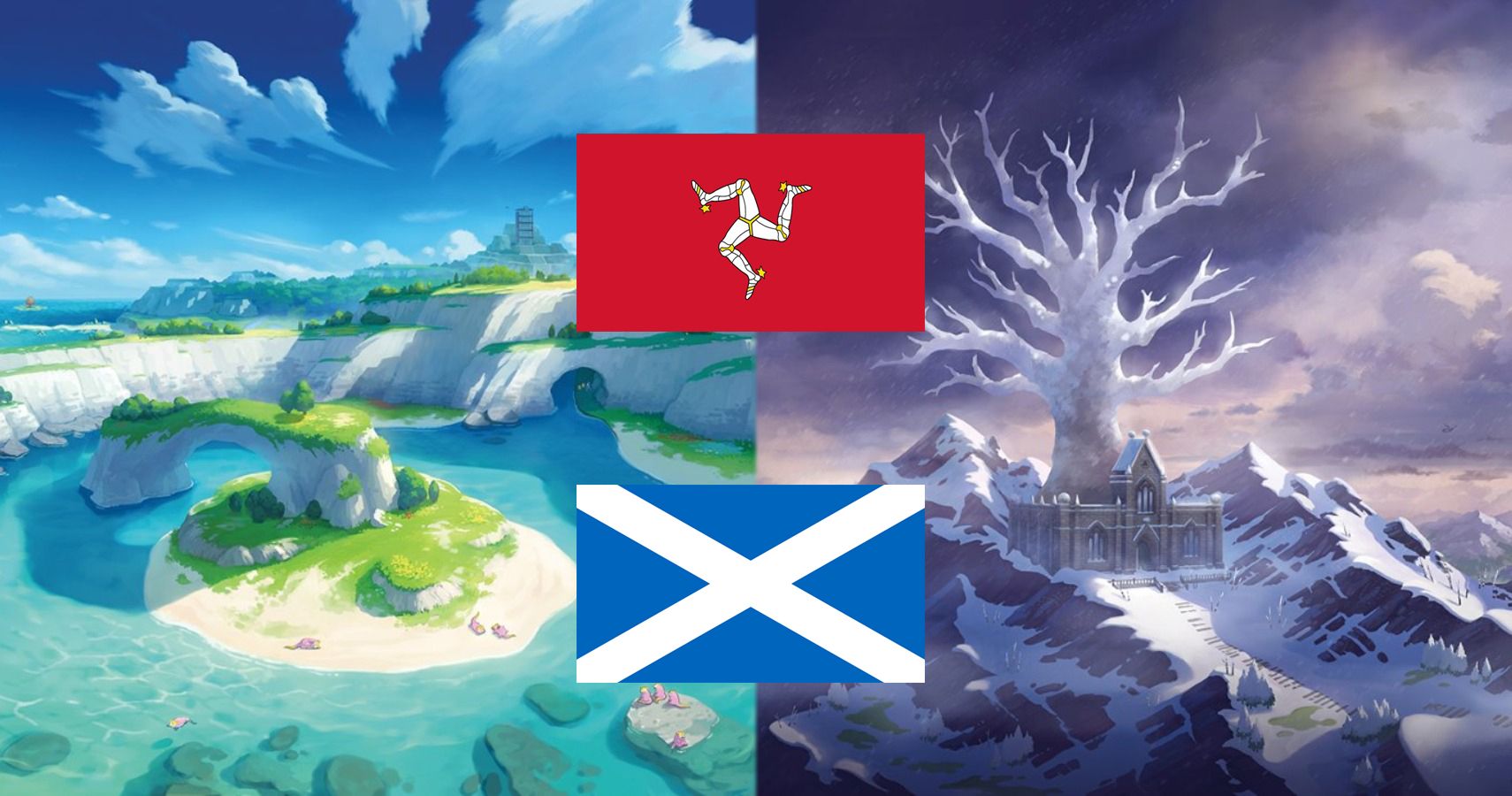 Pokemon DLC Isle of Man Scotland Flags Cover
