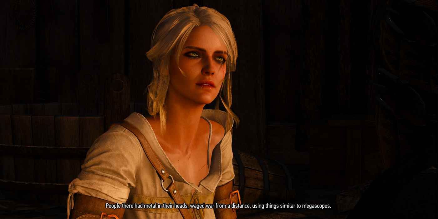 Ciri talking about Cyberpunk 2077 in The Witcher 3