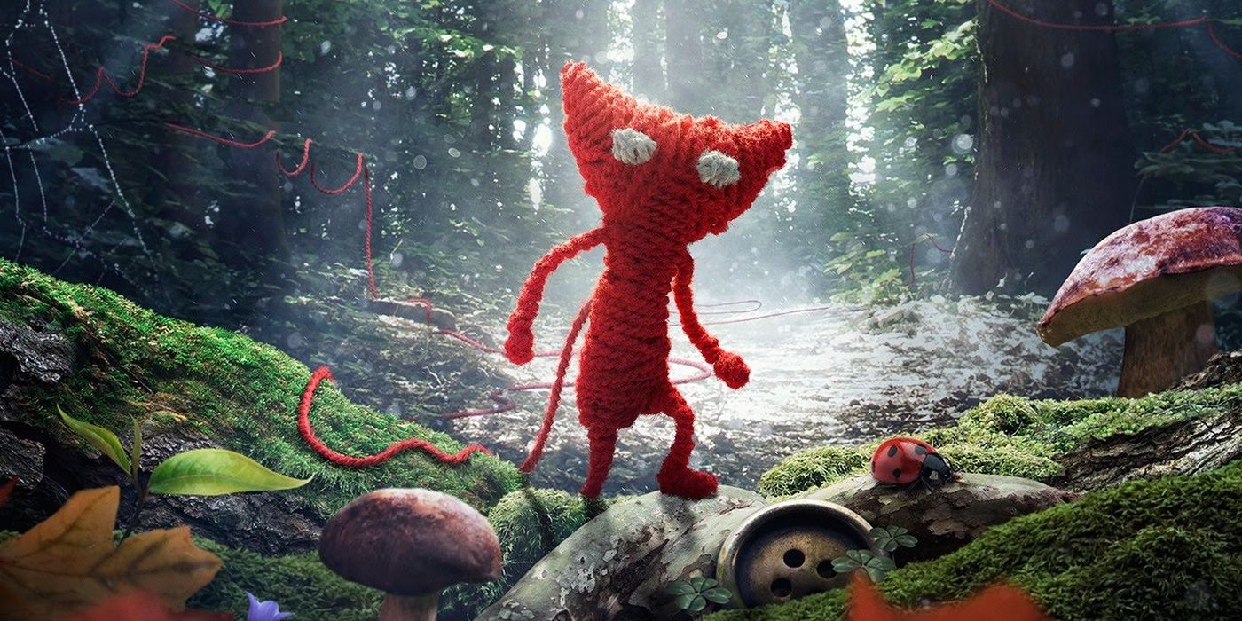 Unraveled Yarny standing close up