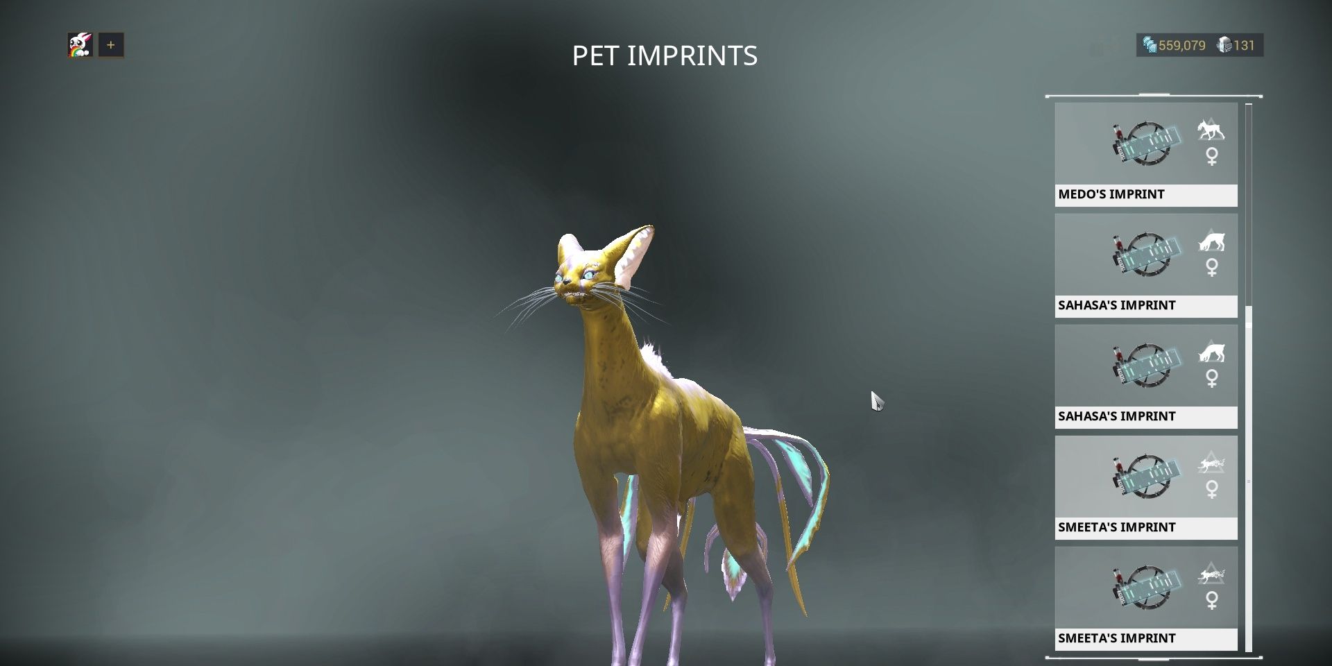 Warframe Adarza Kavat imprint screen.