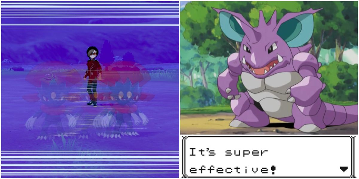 Weaville Using Agility Nidoking Confused Super Effective Text