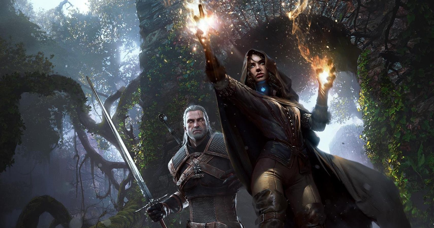 geralt and yennefer in action