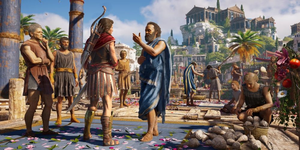 Assassins Creed Odyssey Kassandra Talking To Politicians