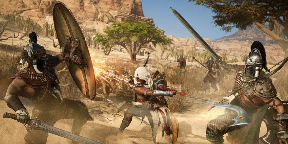 Assassins Creed Origins Bayek In Action