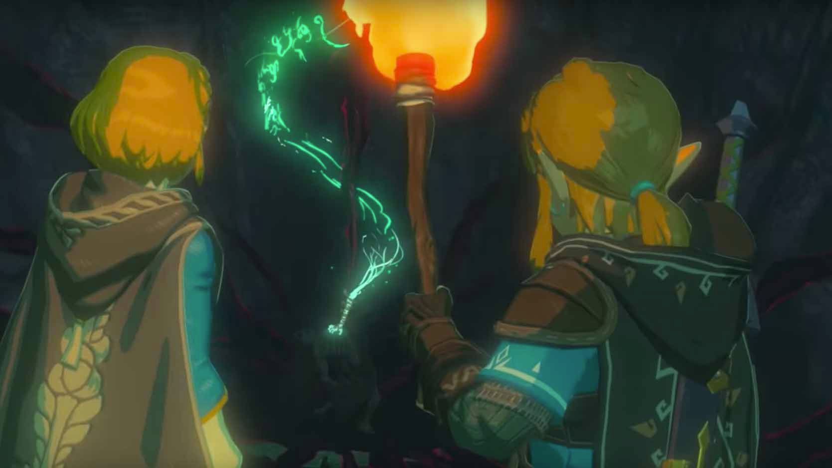 link and zelda in the first botw 2 trailer 