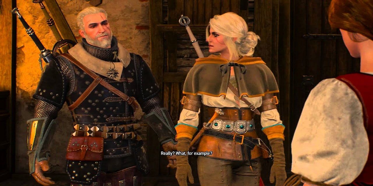 Ciri and Geralt in The Witcher 3