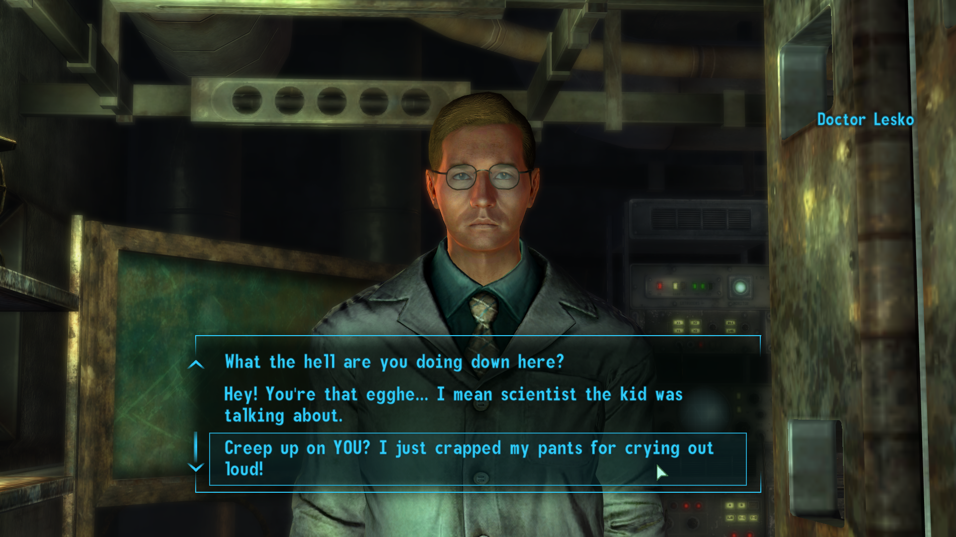 Fallout 3 Dialogue Scene With A Scientist
