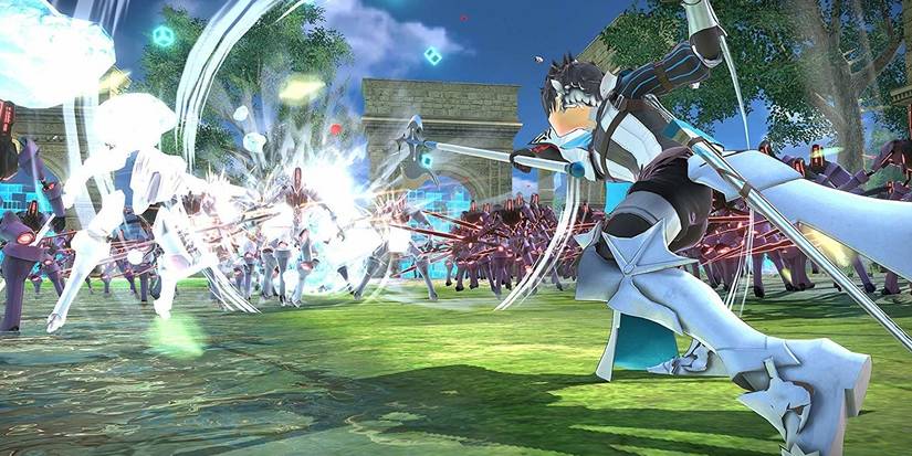 Special attack from fate Extella cut enemies.