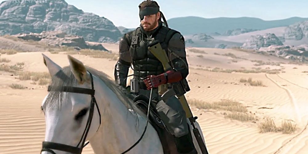 Snake on a horse in Metal Gear Solid V