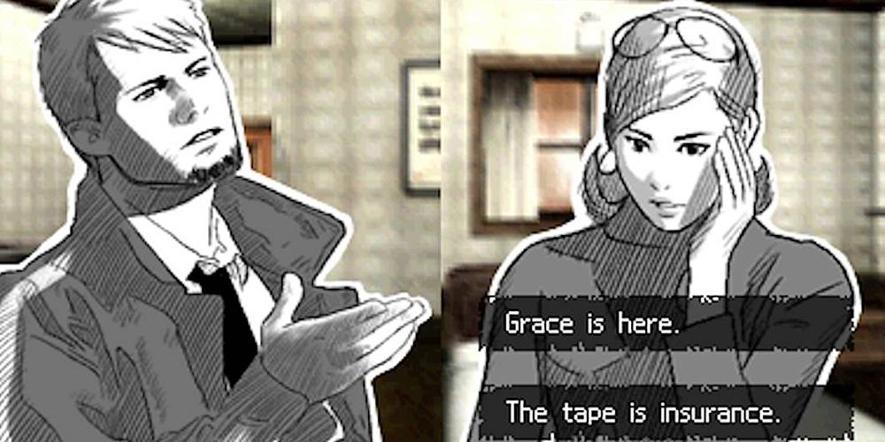 Two characters in Hotel Dusk: Room 215