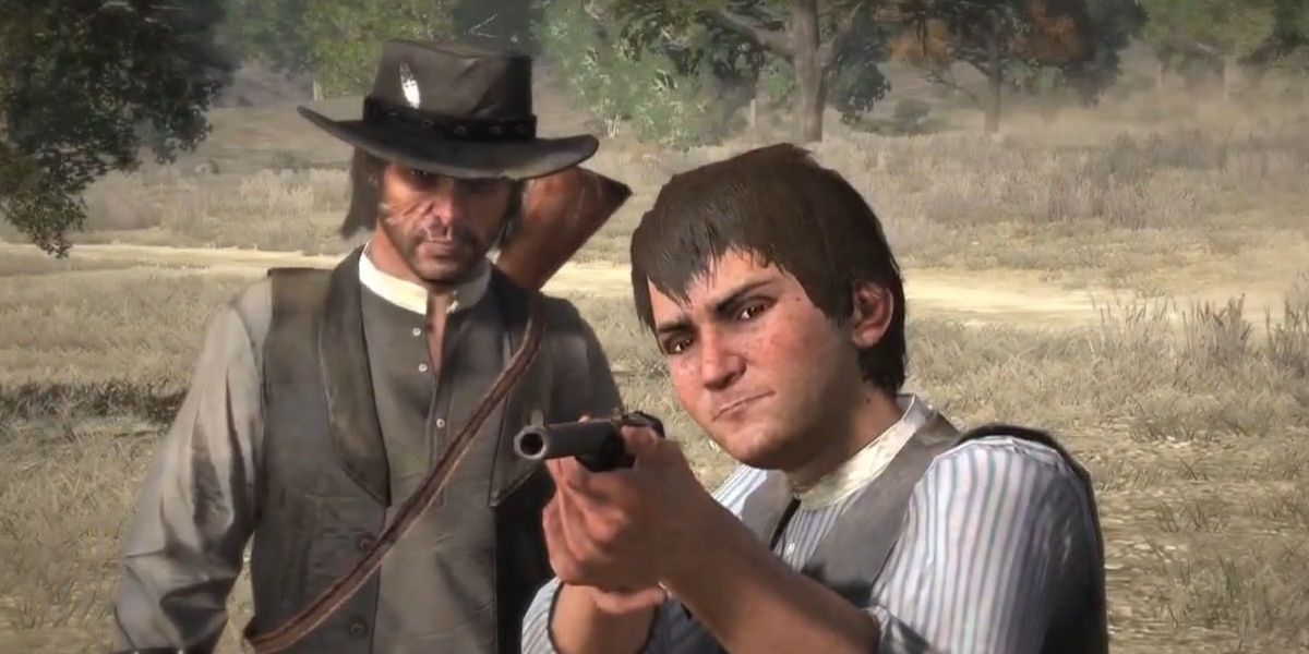 Red Dead Redemption John and Jack Marston Shooting