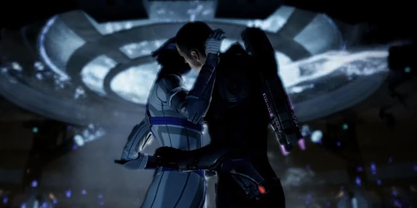Mass Effect 2 Screenshot Liara and Shepard Kiss