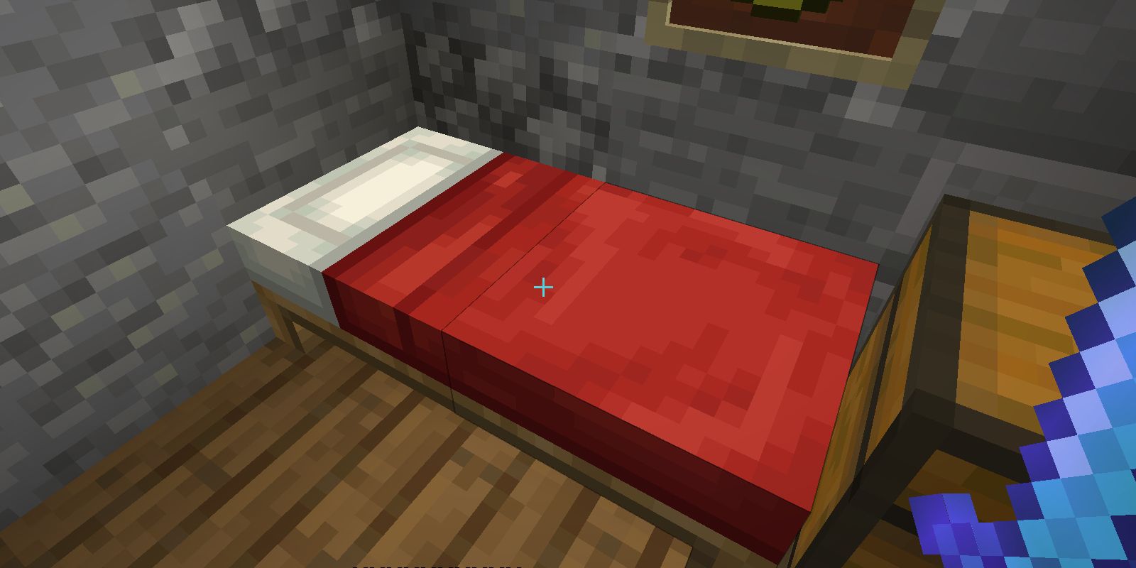 Minecraft Screenshot Of Red Bed