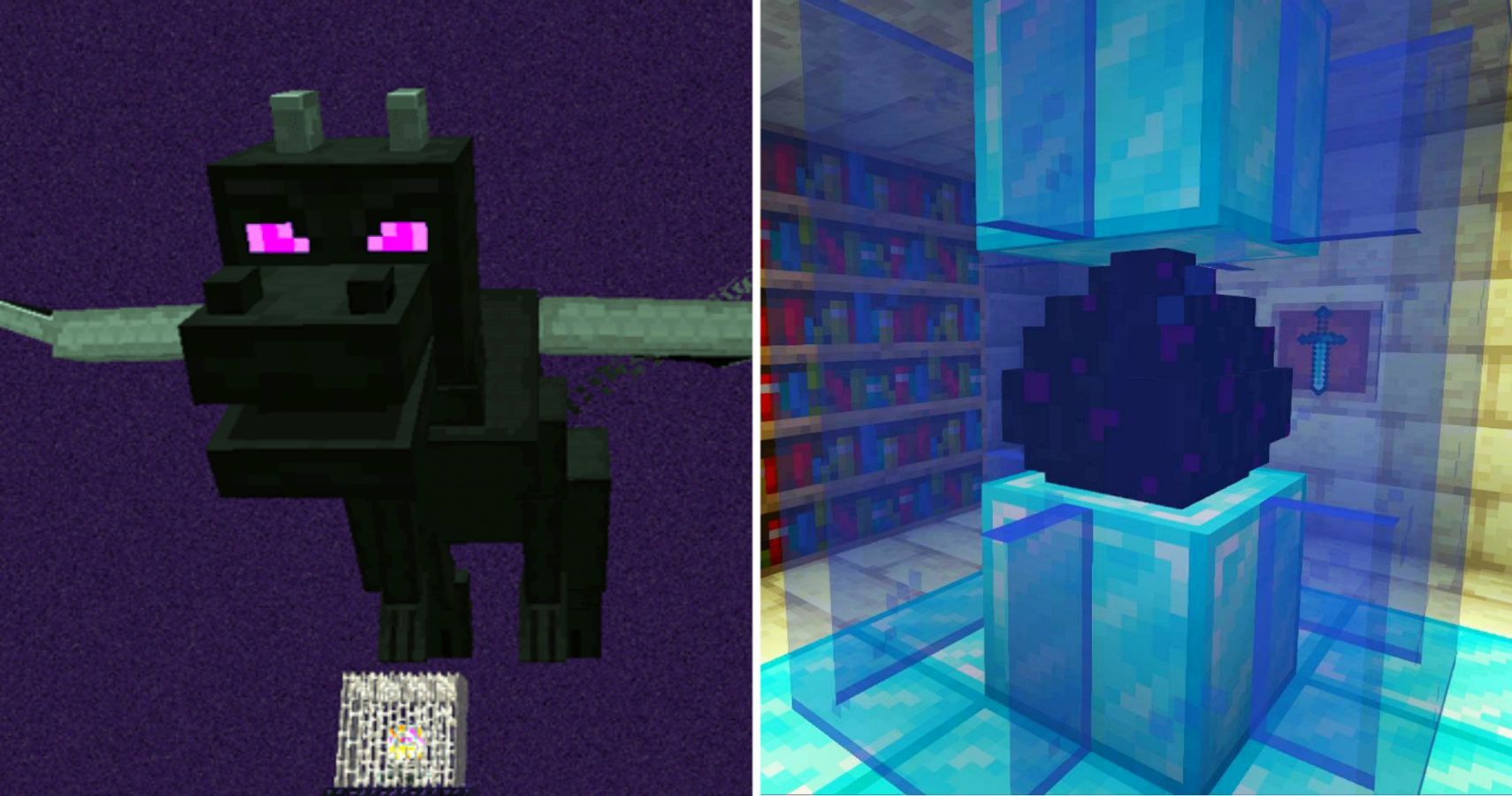What is the title of this picture ? Minecraft: 10 Things You Didn't Know About The Ender Dragon (& Her Egg)