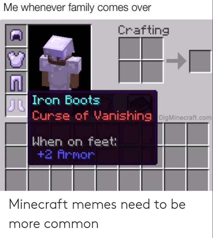 Minecraft 10 Curse Of Vanishing Memes That Are Too Funny For Words