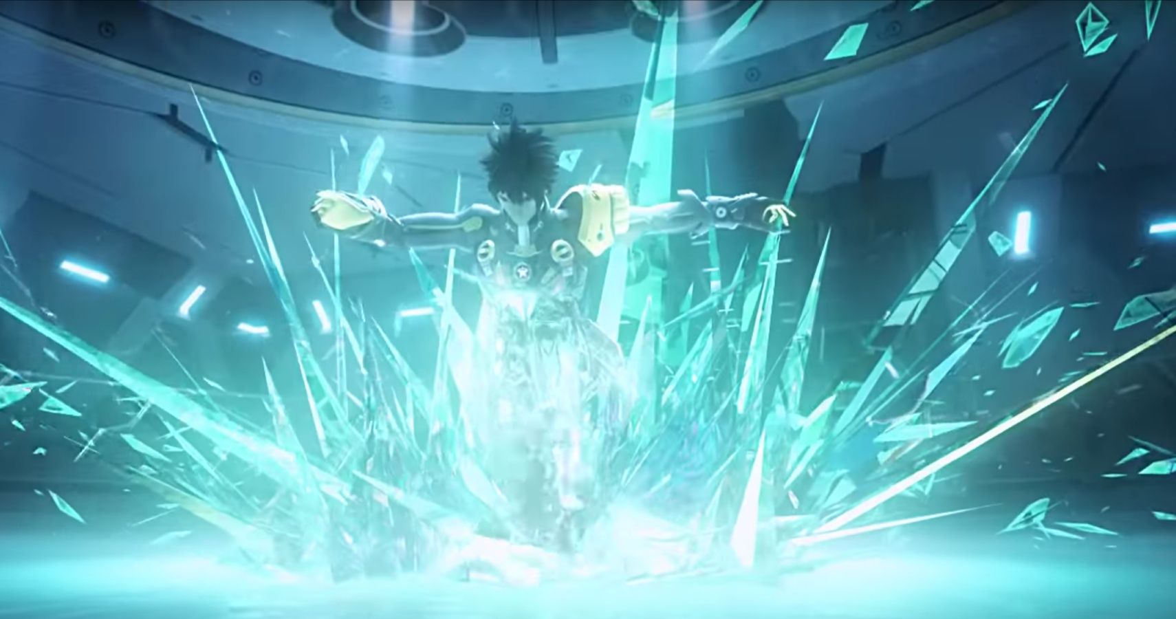 Ash from the Phantasy Star Online 2 trailer, jumping into a portal.