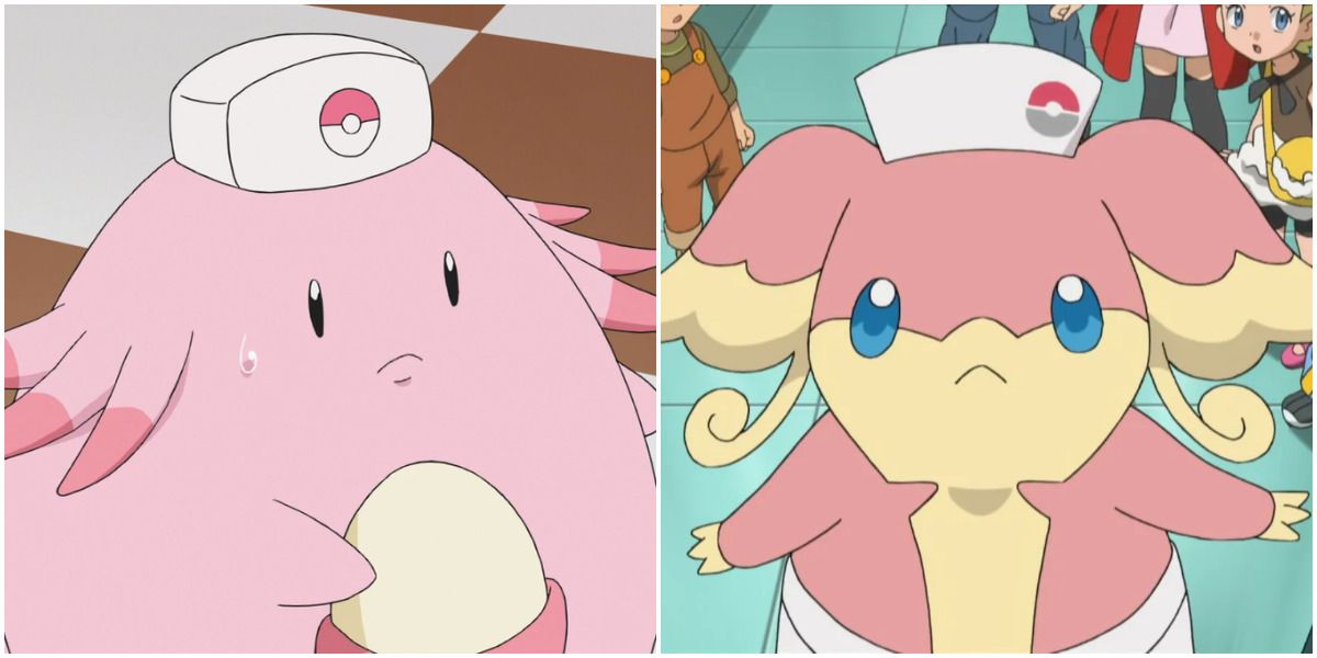 Pokemon Anime Nurse Chansey and Nurse Audino