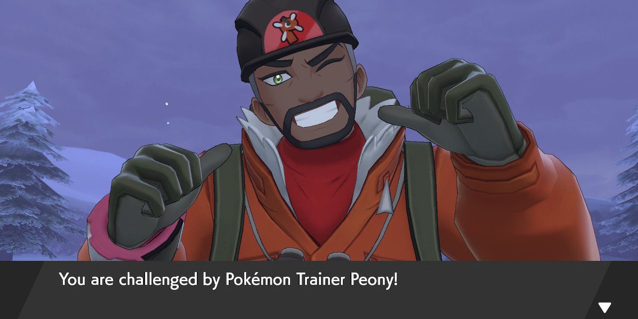 Pokemon Crown Tundra Trainer Peony Battle