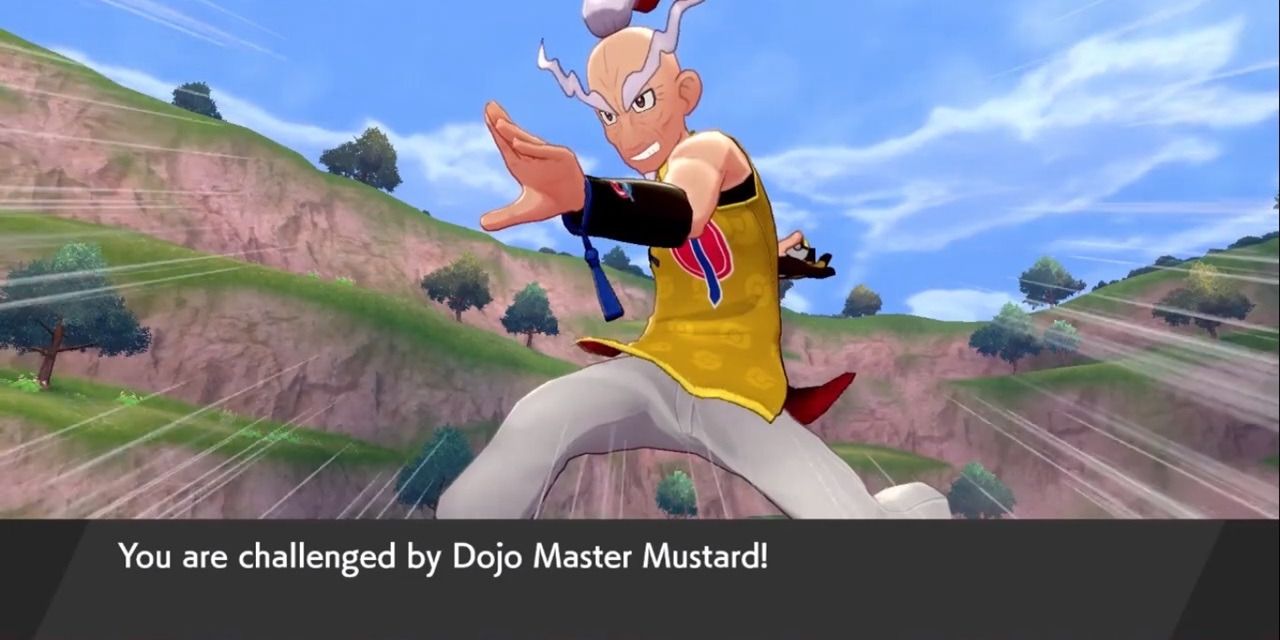 Pokemon Isle of Armor Battling Dojo Master Mustard