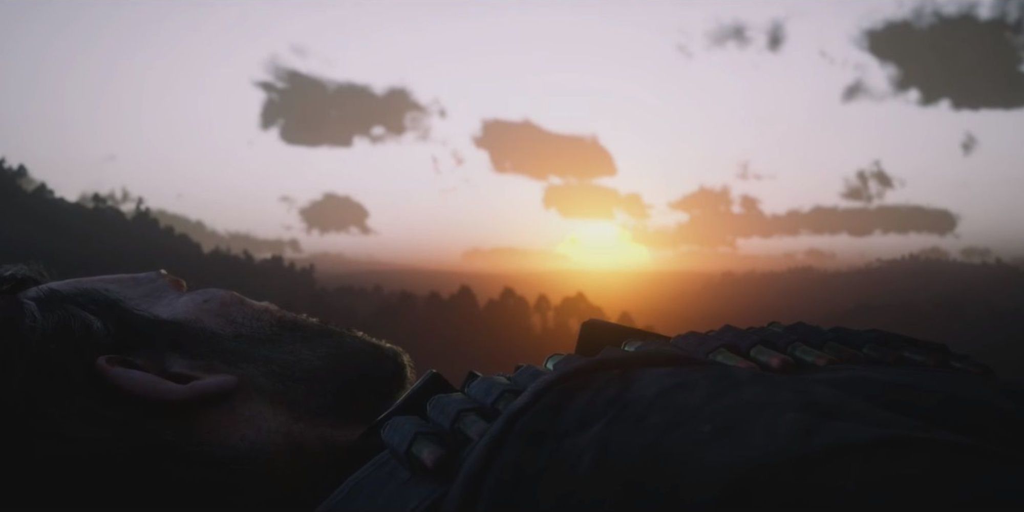 Red Dead Redemption 2 Screenshot Of Arthur Looking At The Sunset While He Dies