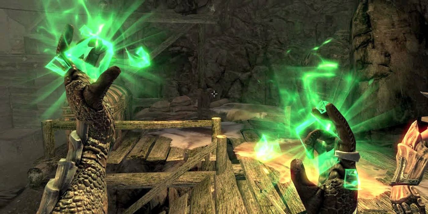 Double casting a spell in Skyrim