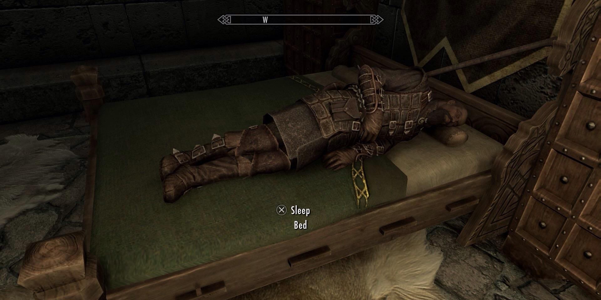 Sleeping in Skyrim