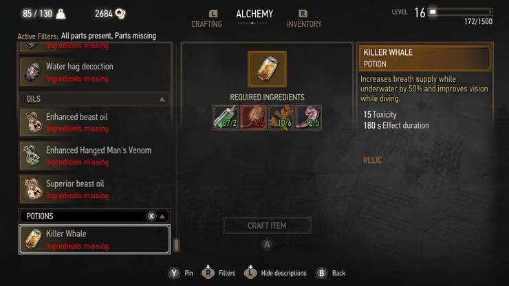 Witcher 3 Alchemy Recipes Witcher 3 Alchemy Recipes