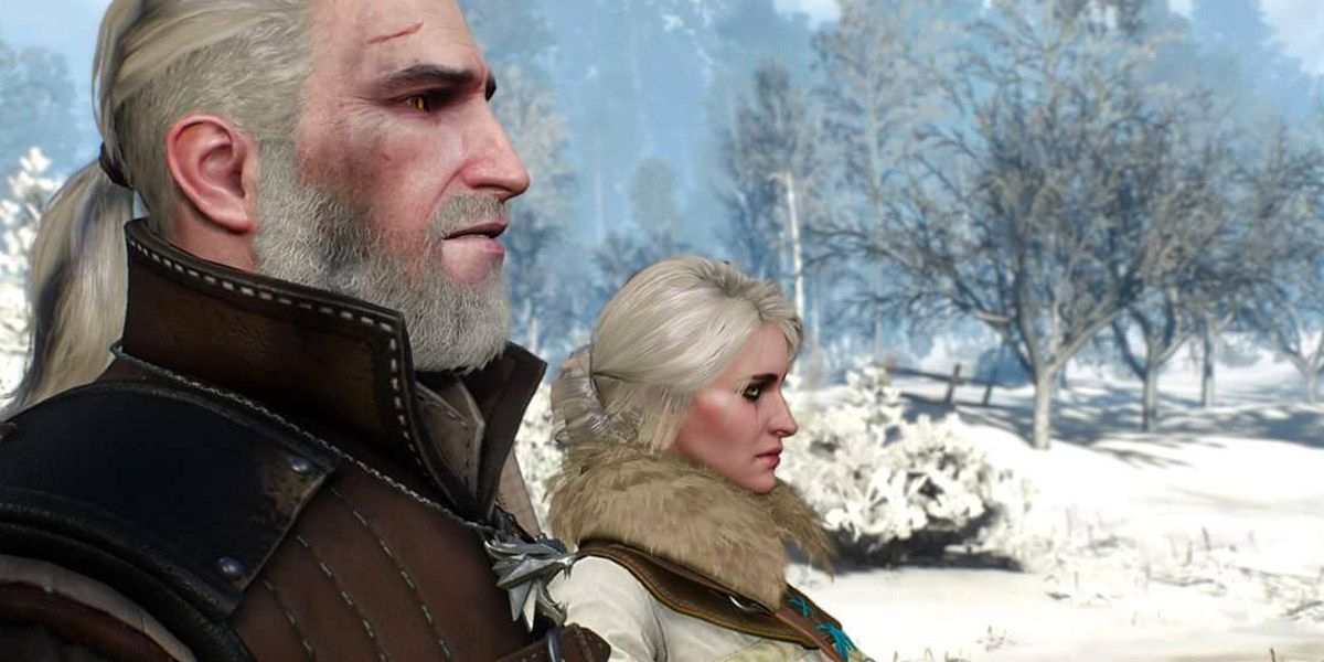 The Witcher 3 Screenshot Of Geralt Standing Next To Ciri