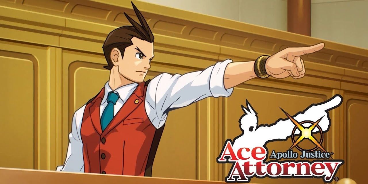 Apollo points in promo art for Apollo Justice: Ace Attorney