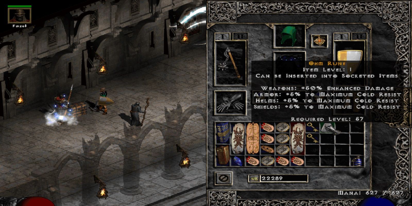 The Item screen in Diablo 2