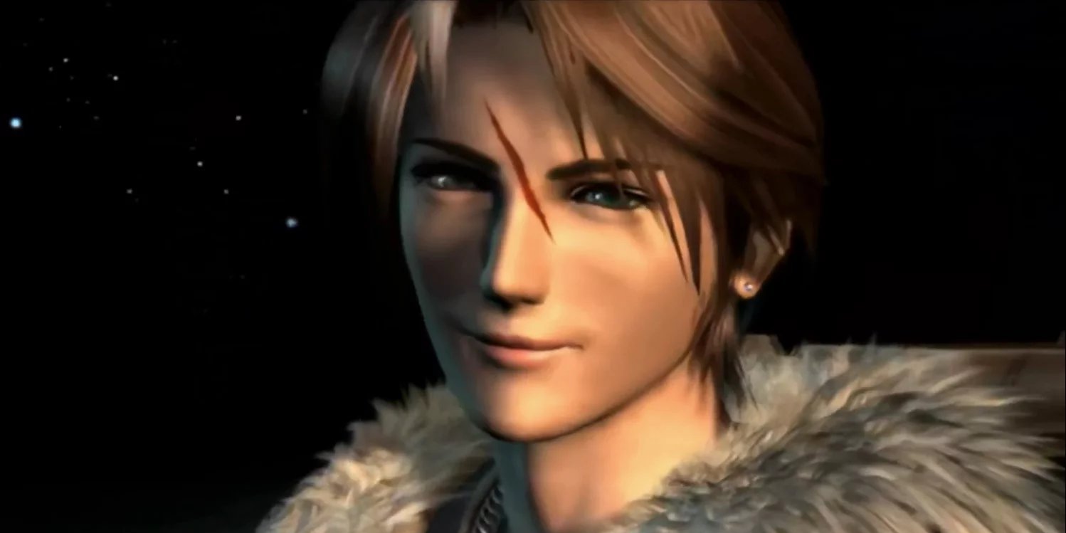 Squall smiling in the ending of Final Fantasy VIII