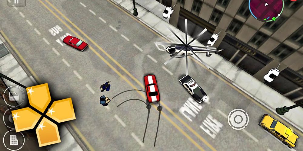 cars and helicopter in Chinatown Wars GTA