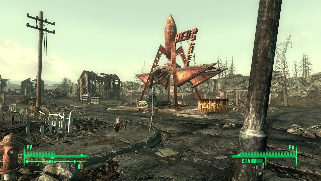 fallout 3 red rocket sign in town