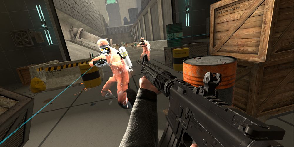 A gameplay screenshot of Boneworks