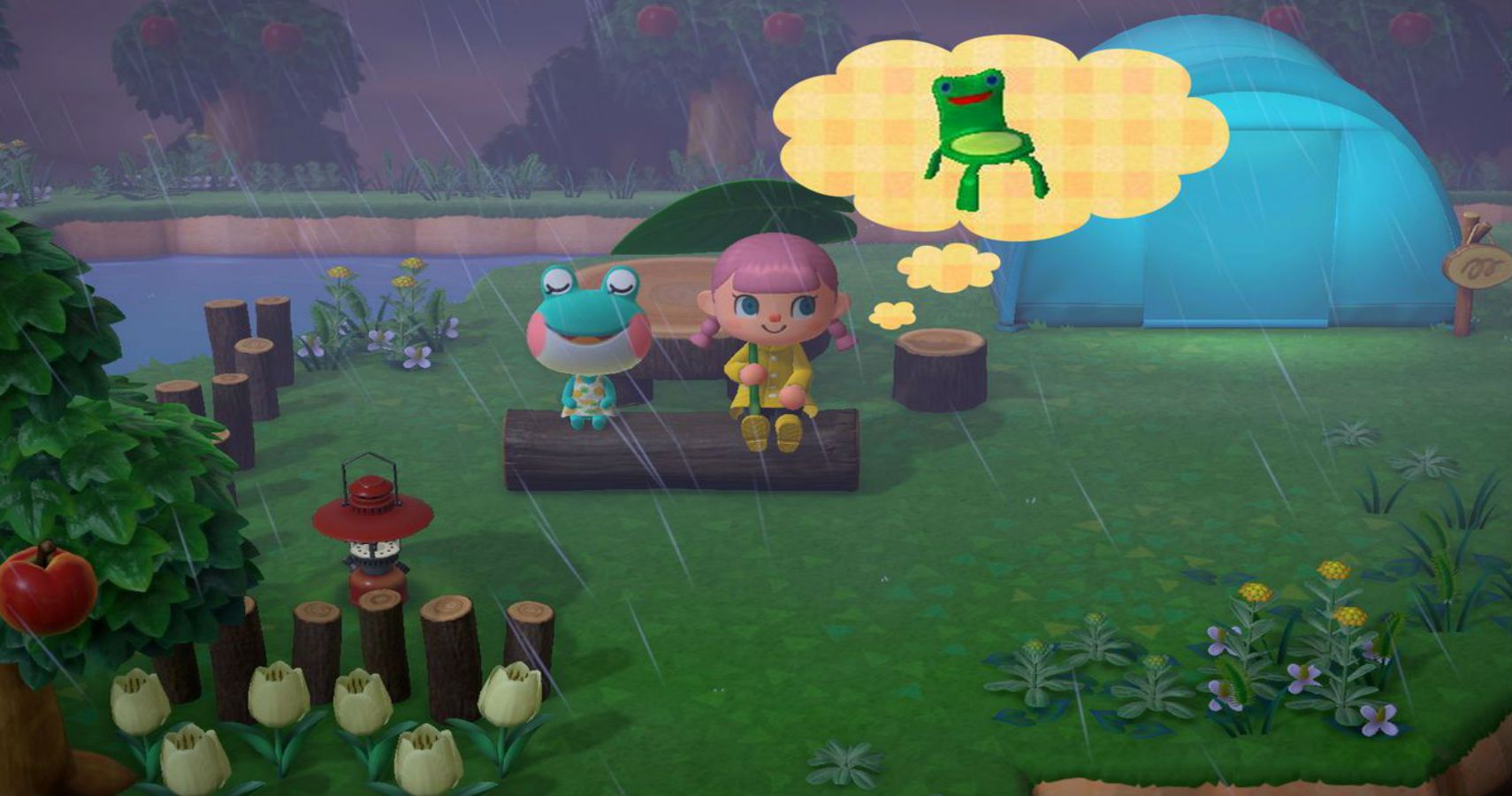 It Looks Like The Froggy Chair Isn T In Animal Crossing New Horizons And That S A Shame