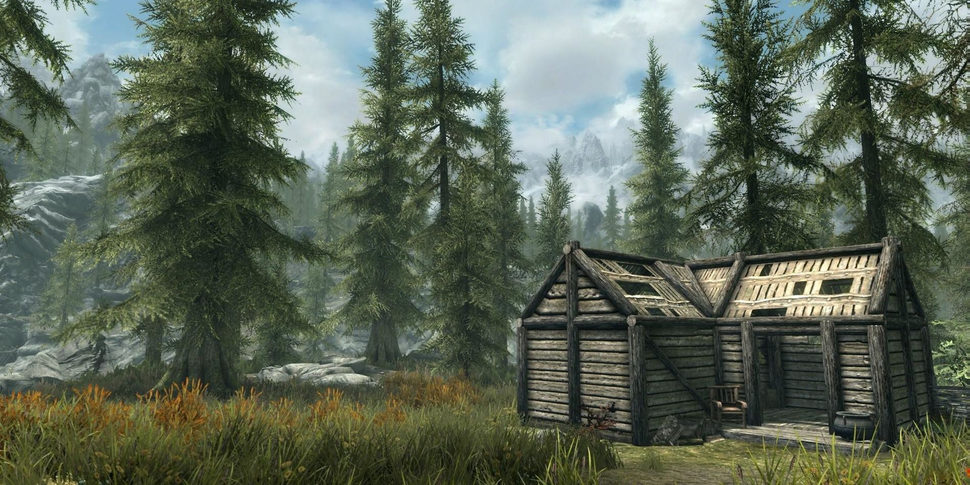 Anise's Cabin near a forest in skyrim