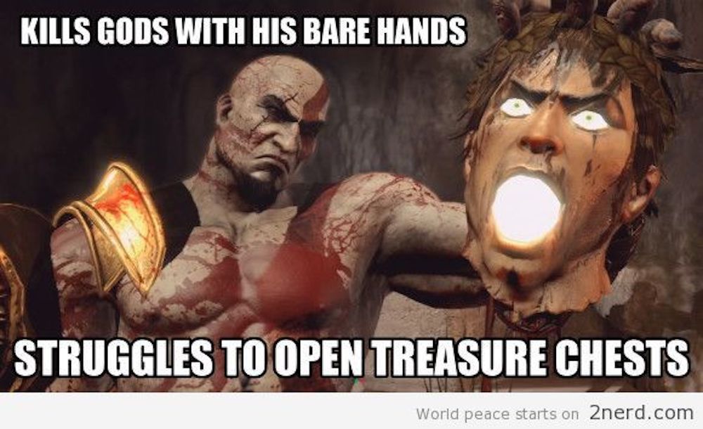God of war opening chests