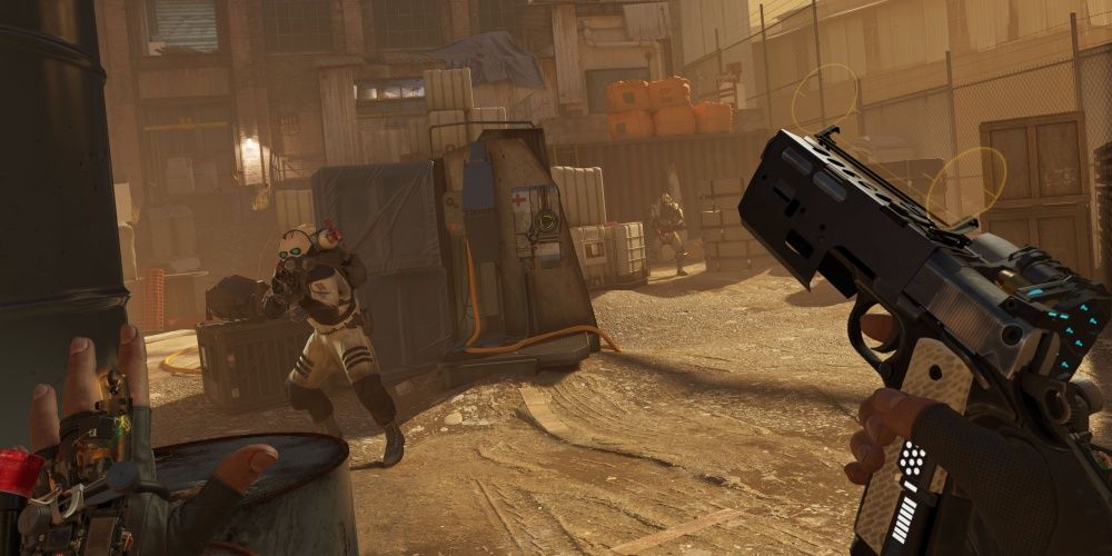 Half Life Alyx In Game Screenshot Loading Gun Combine Soldier
