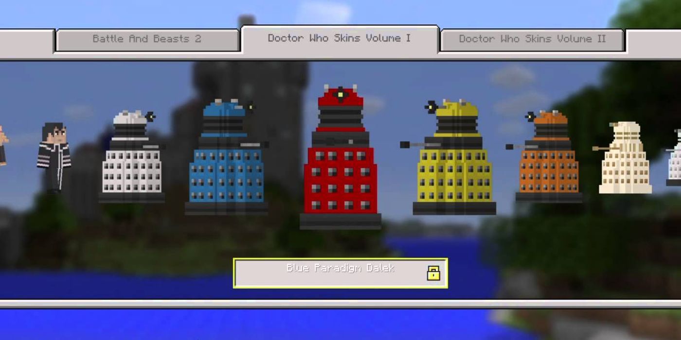 Minecraft Doctor Who Skin packs vol 1 and 2