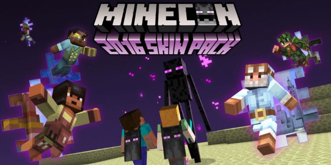 2016 minecon skin pack promotional image