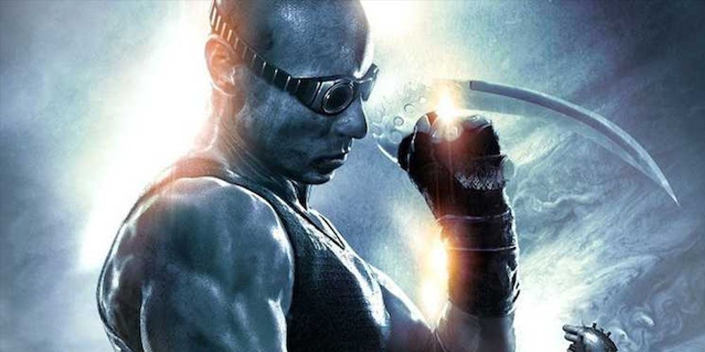Illustrazione di Vin Diesel nei panni di Riddick nei giochi The Chronicles of Riddick.