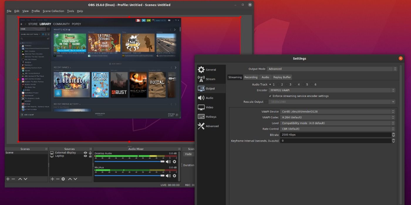 image of OBS Studio interface