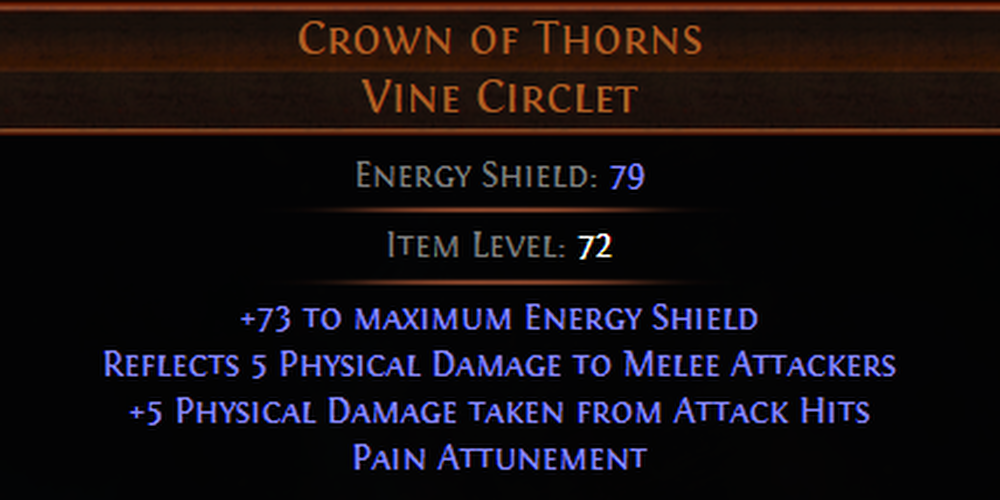 Path of Exile Crown of Thorns
