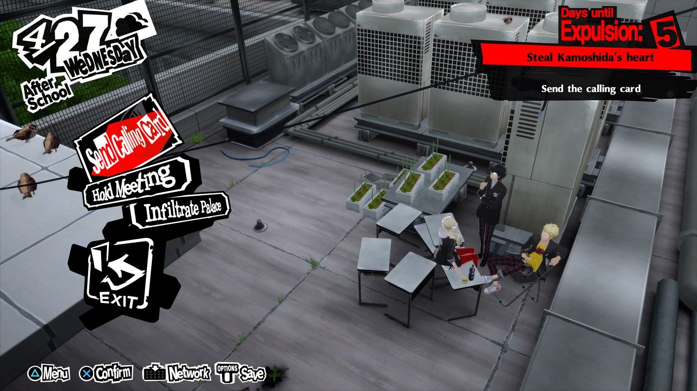 Persona 5 Royal sending the calling card from the hideout