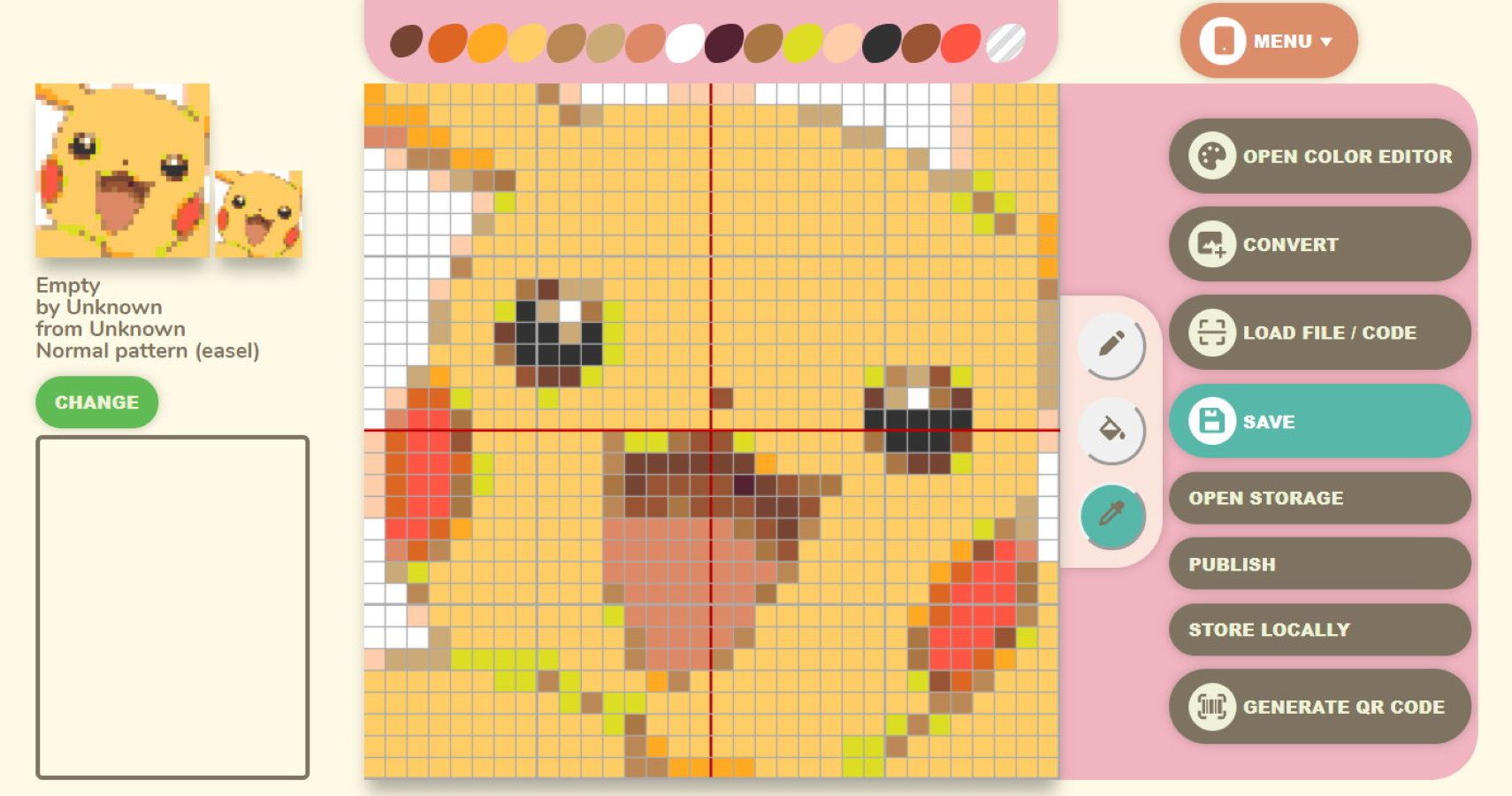 animal crossing logo pixel grid