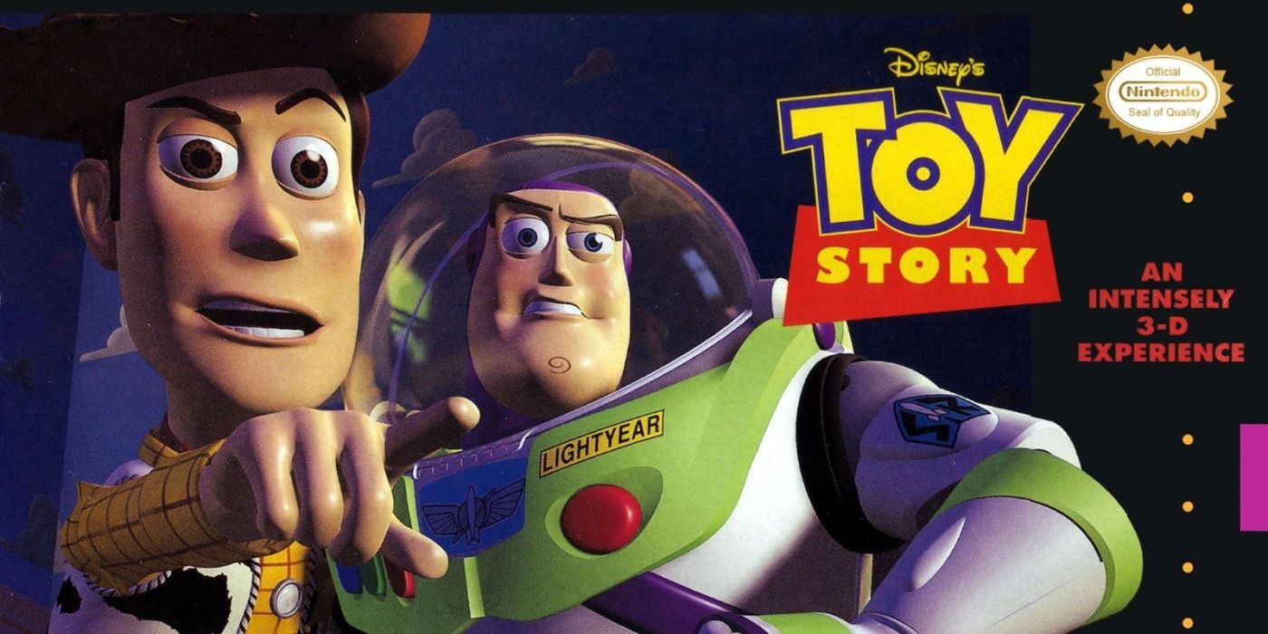 The Toy Story SNES game cover, featuring Woody and Buzz Lightyear